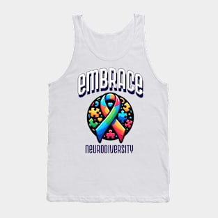 EMBRACE NEURODIVERSITY AUTISM AWARENESS MENTAL HEALTH Tank Top